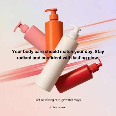 orange modern skincare promotion