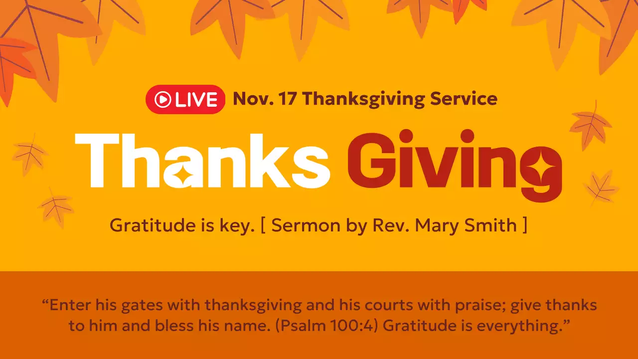 Thông báo Lễ Tạ ơn Truyền thống Orange trên YouTube