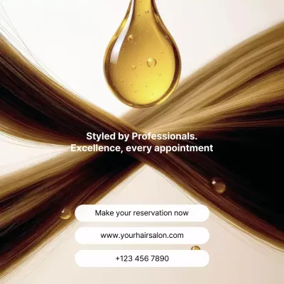 gold modern hair promotion