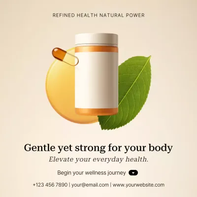 beige minimal wellness promotion