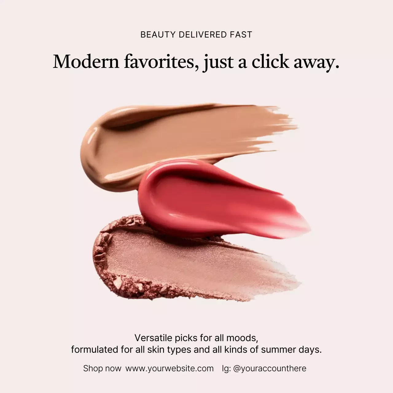 beige modern beauty promotion