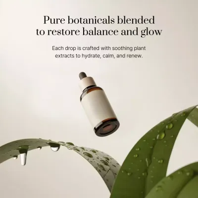 beige minimalist skincare advertisement