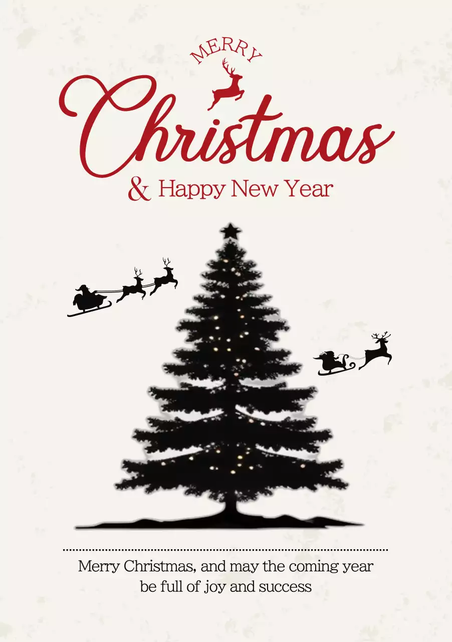 빨강 클래식 크리스마스 엽서