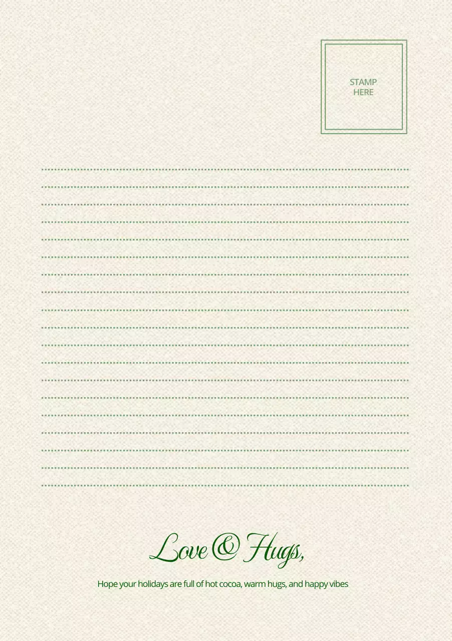 빨강 전통 크리스마스 엽서