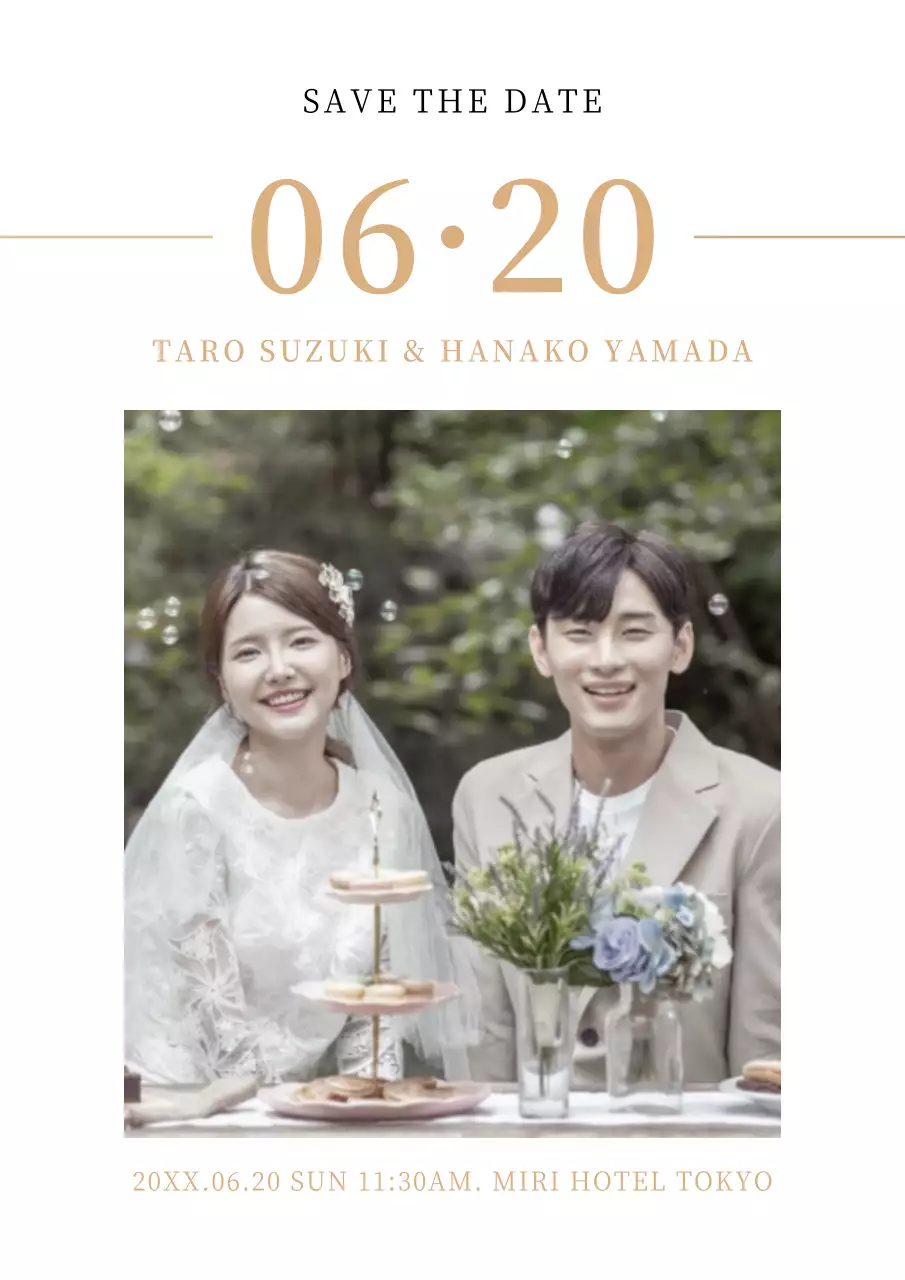 白 シンプル 結婚式 招待状 ポスター