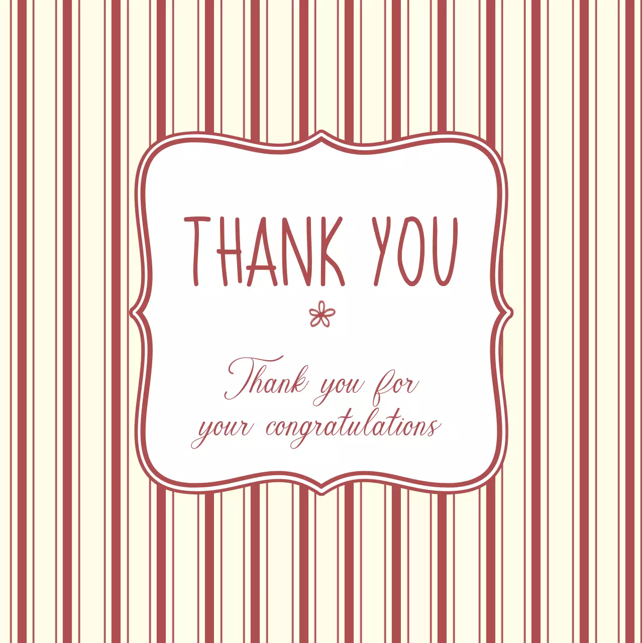 베이지 클래식 감사 엽서