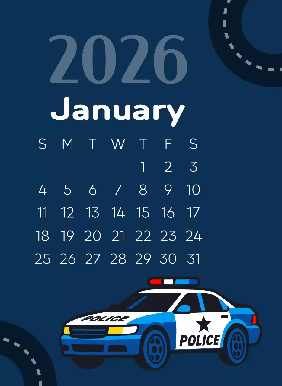 검정 레트로 자동차 연간 계획