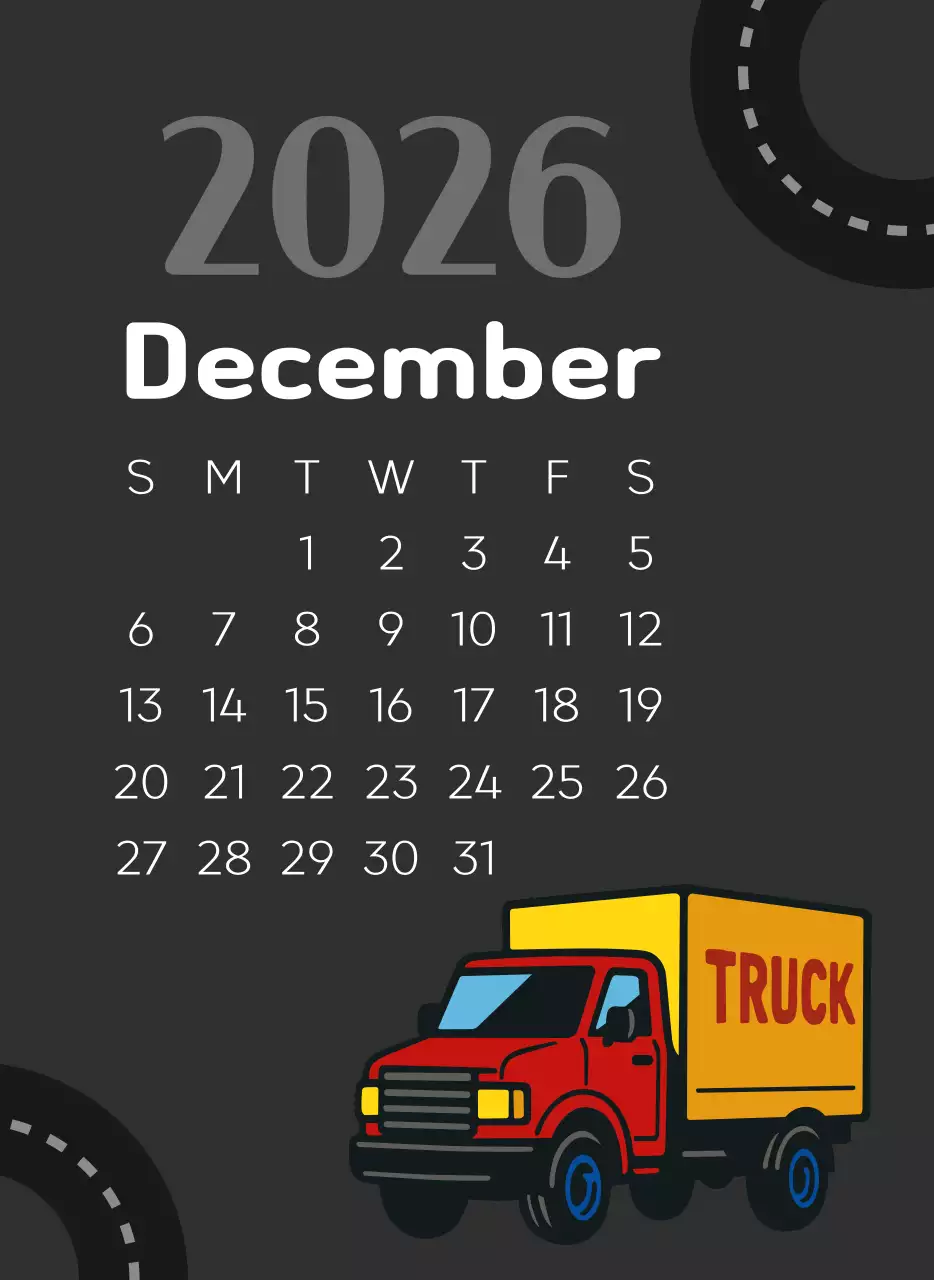 검정 레트로 자동차 연간 계획