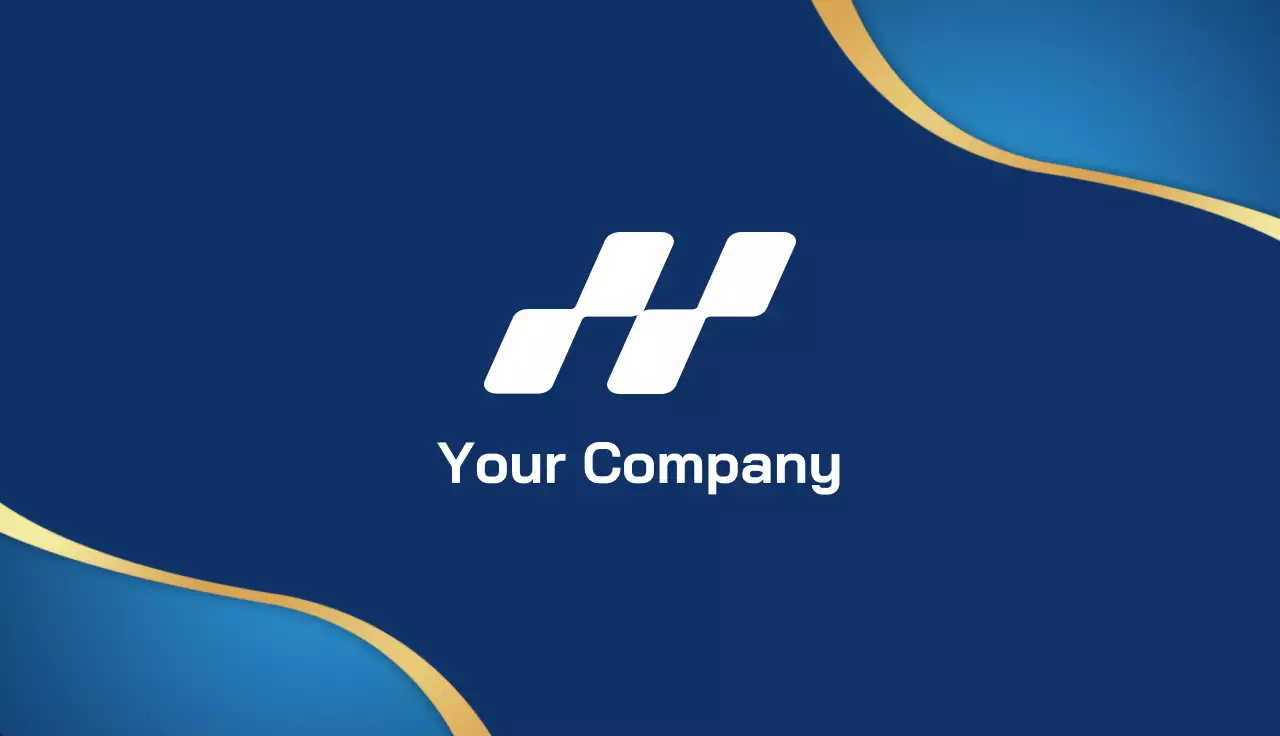 블루 모던 기업 아이덴티티 광고