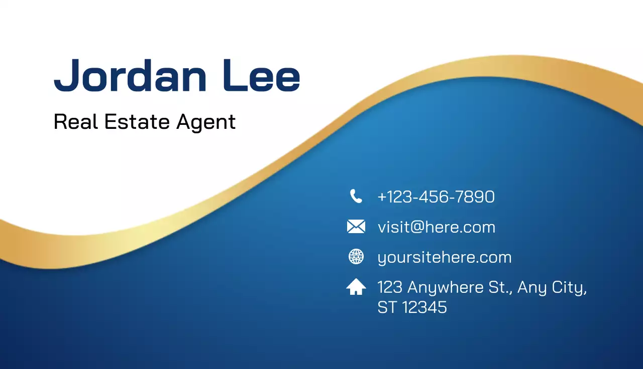 블루 모던 기업 아이덴티티 광고