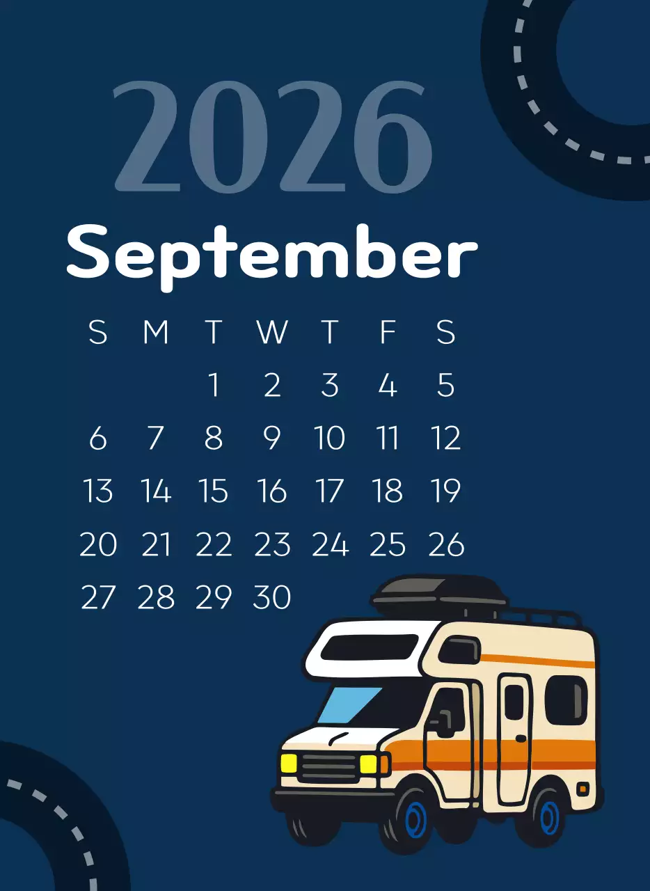 검정 레트로 자동차 연간 계획