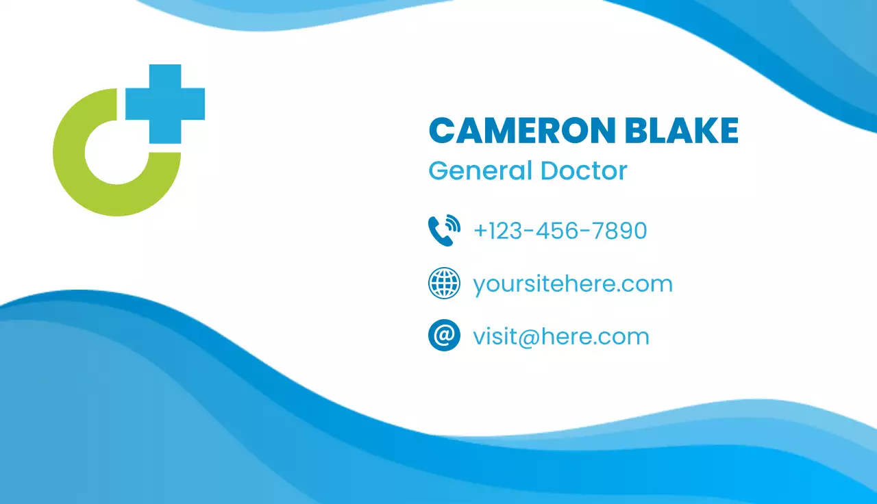 블루 모던 닥터 아이덴티티 광고