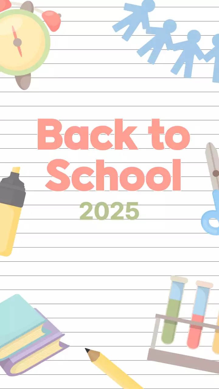 파스텔 테마의 기본 학교 시작 템플릿