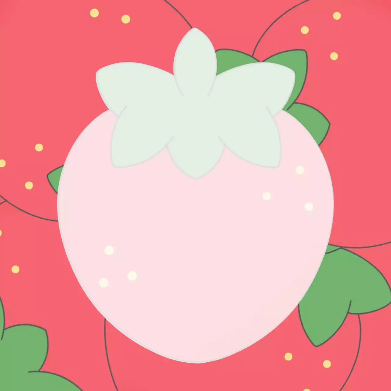 핑크 아기자기한 과일 딸기 문구