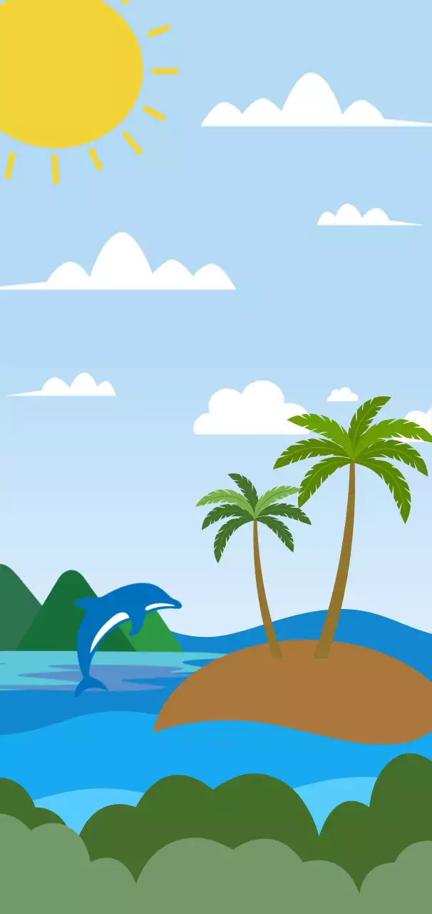 하늘색 시원한 바다 풍경