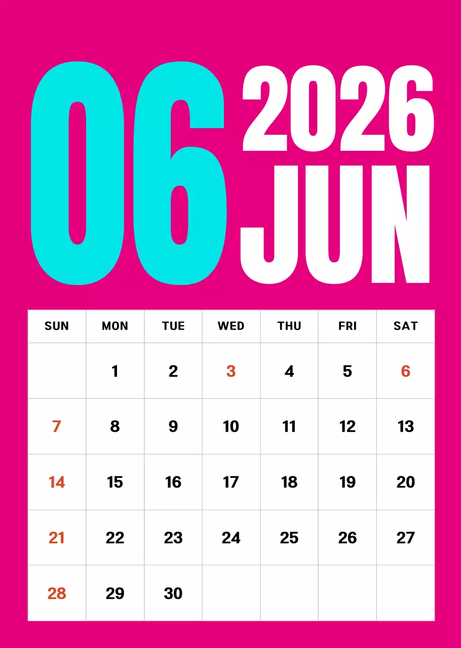 하늘색 심플 연간 계획