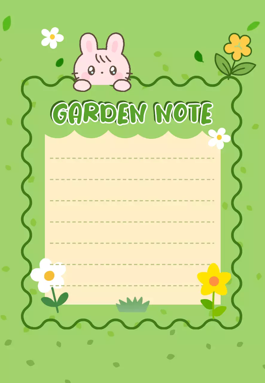 초록초록 가든에 귀여운 토끼 한마리