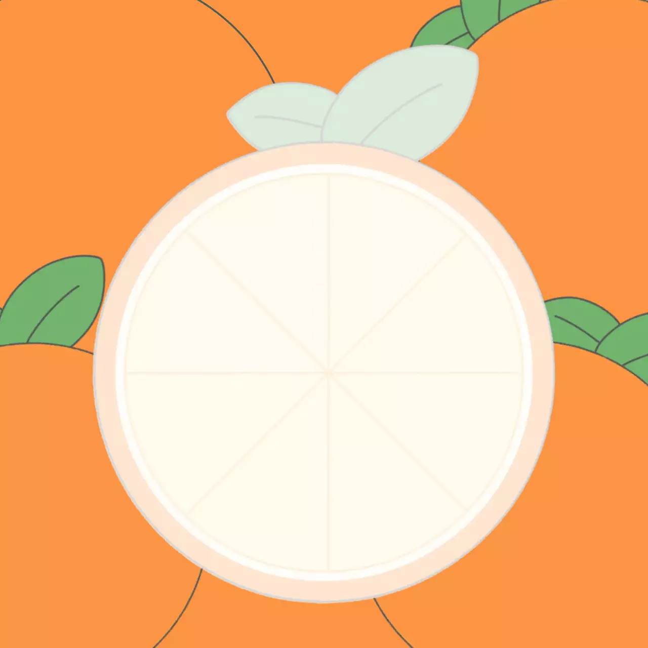 주황 심플 아기자기 과일 귤 문구