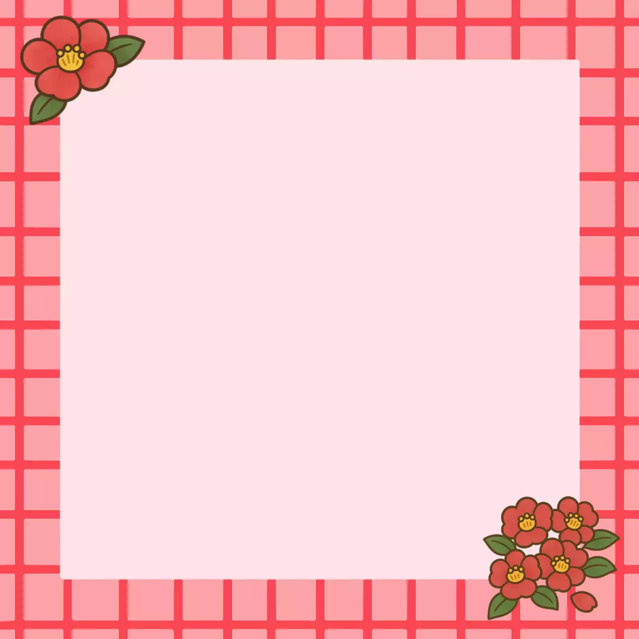 분홍색인 사랑의 동백 프레임