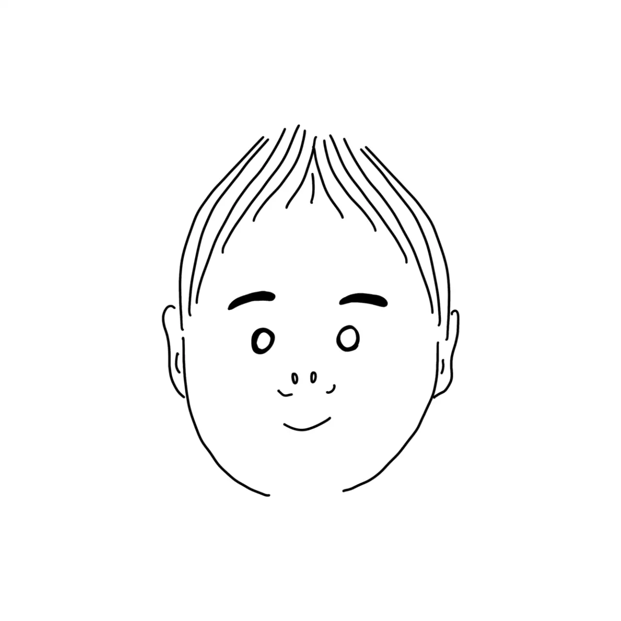 검정 테두리 심플 도장 스템프