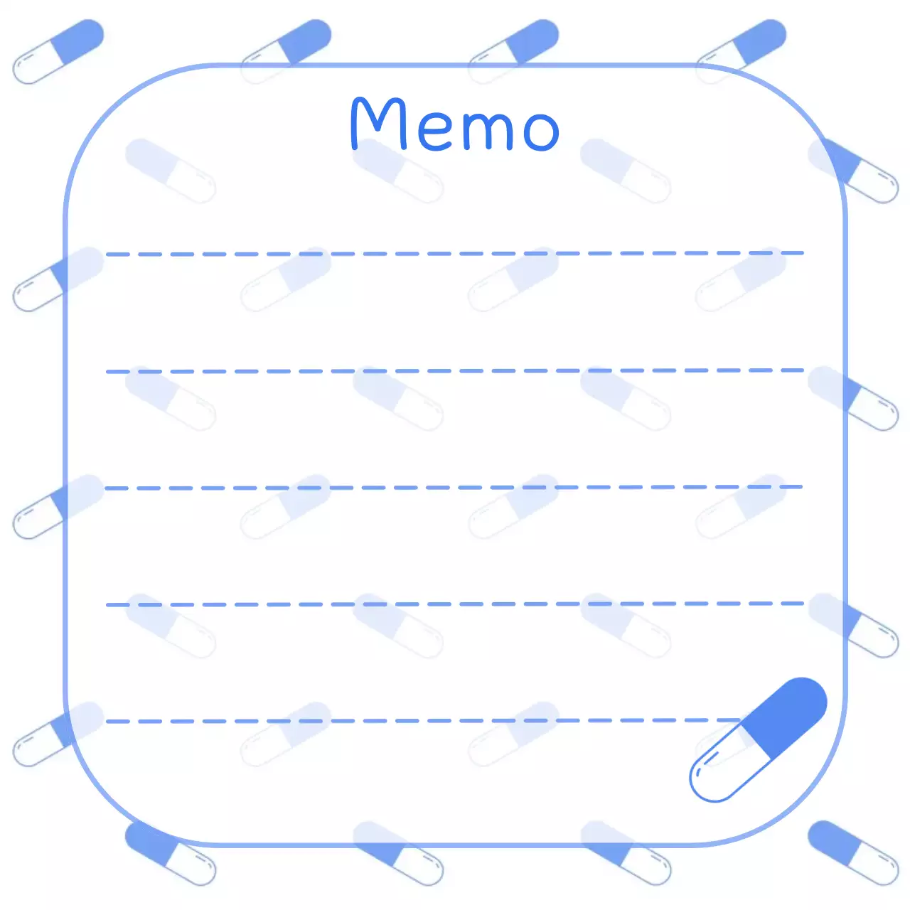 파랑 단순 알약 프레임