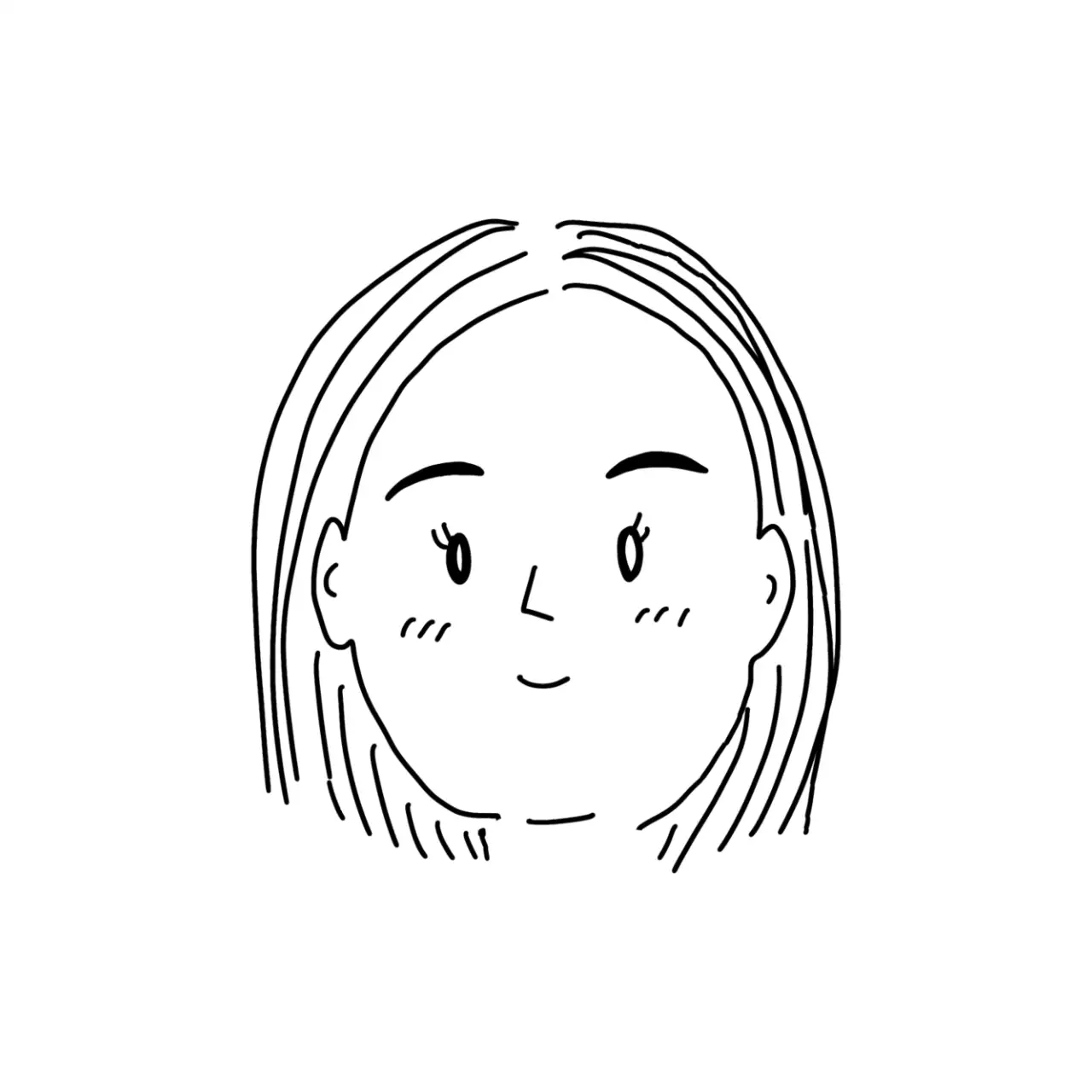 검정 테두리 심플 도장 스템프