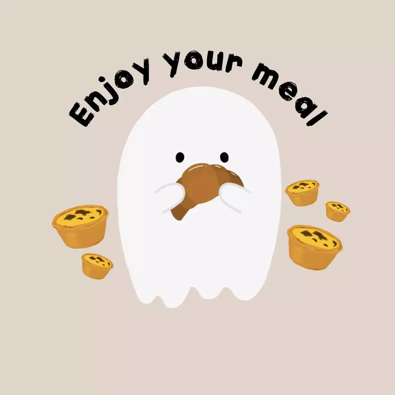 베이지 아기자기한 귀여운 할로윈 행사