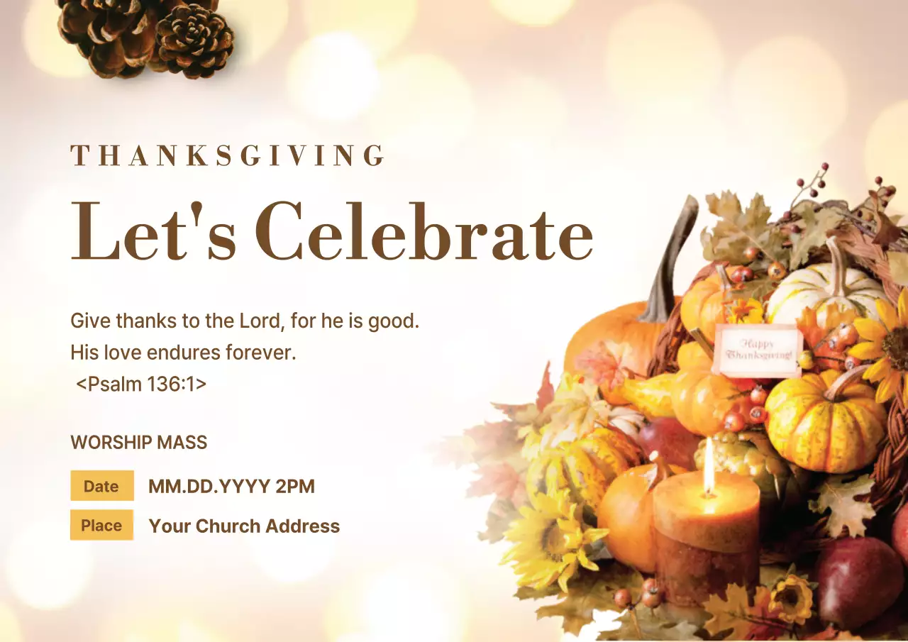 orange rustic thanksgiving invitation