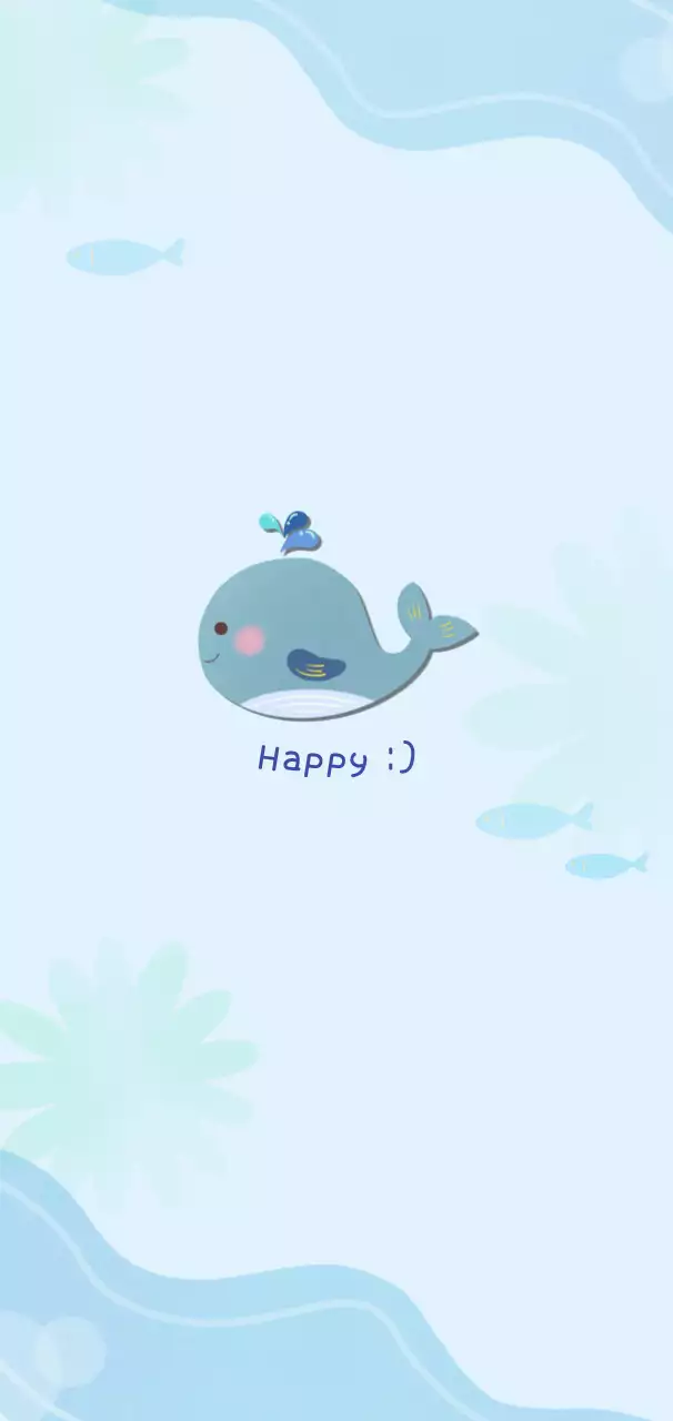 하늘색 아기자기한 모바일 배경