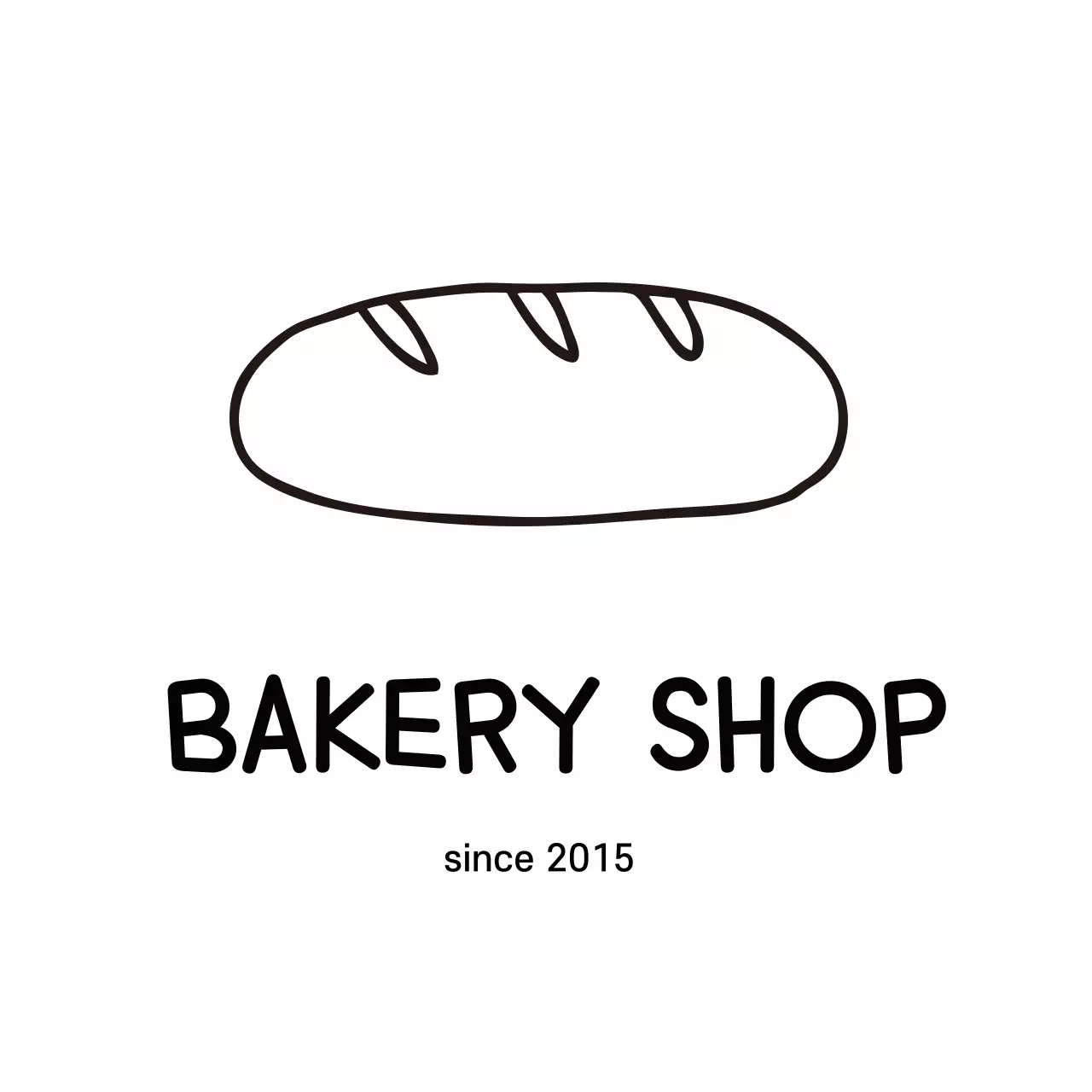 검정 바게트 일러스트 베이커리 홍보
