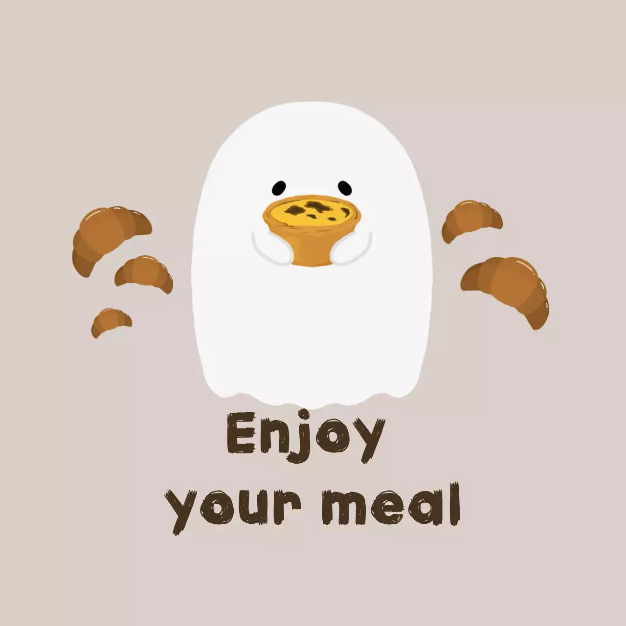 베이지 아기자기한 할로윈 카페