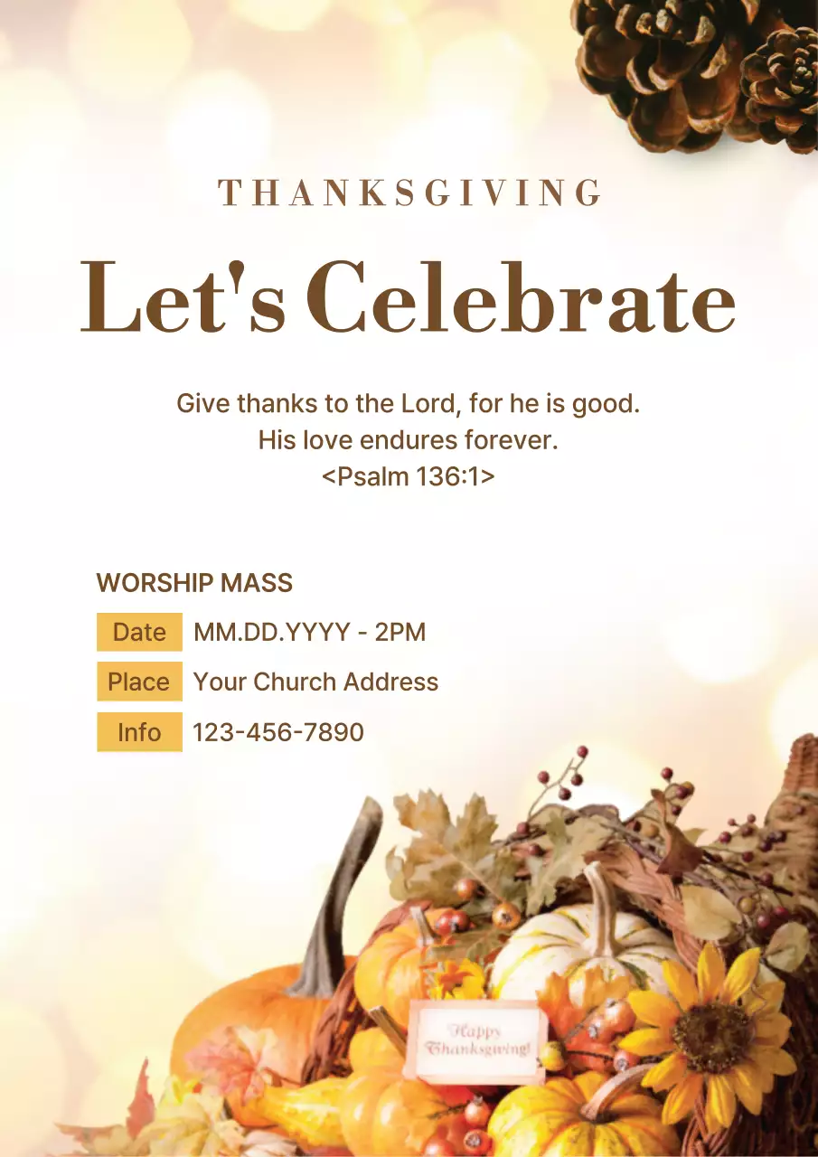 beige classic thanksgiving invitation