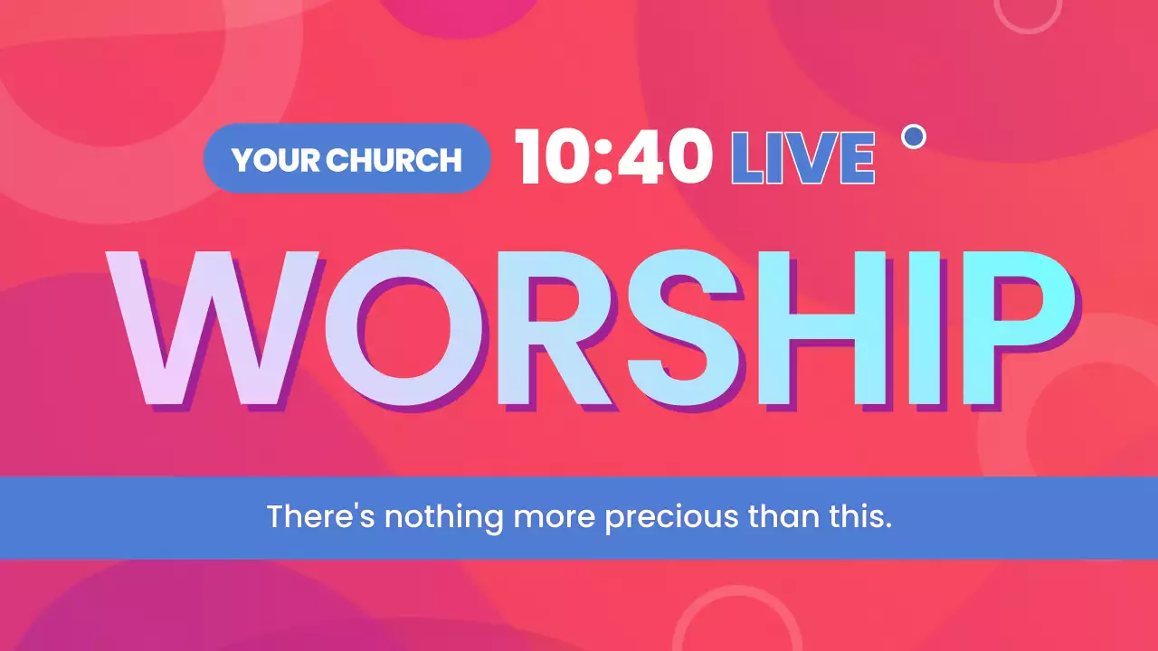 Blue Modern Worship Promotion YouTube Thumbnail
