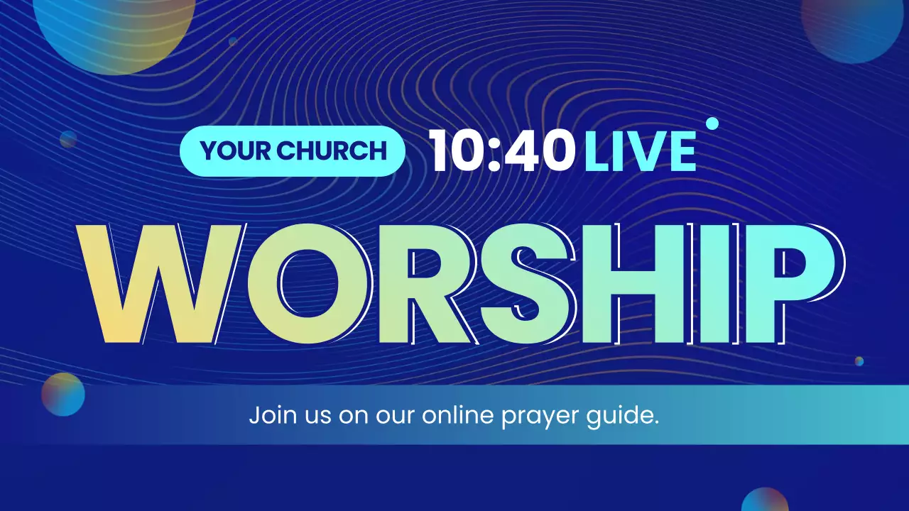 Blue Modern Worship Promotion YouTube Thumbnail