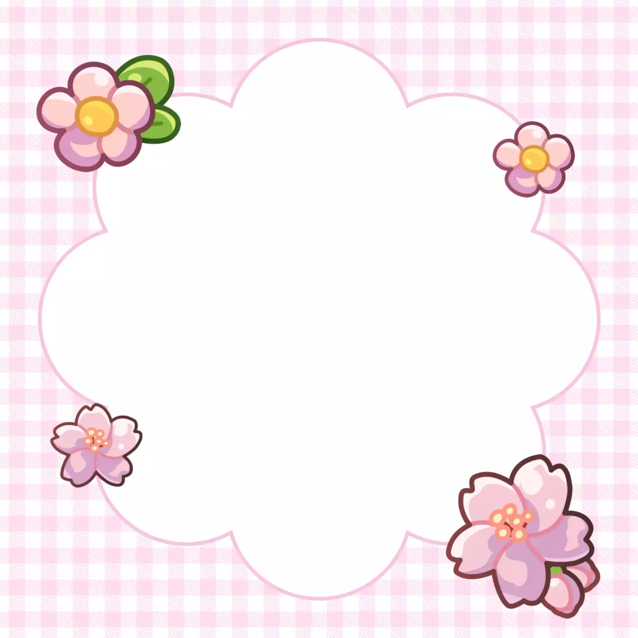 Memo Bunga Merah Muda untuk Catatan Harian