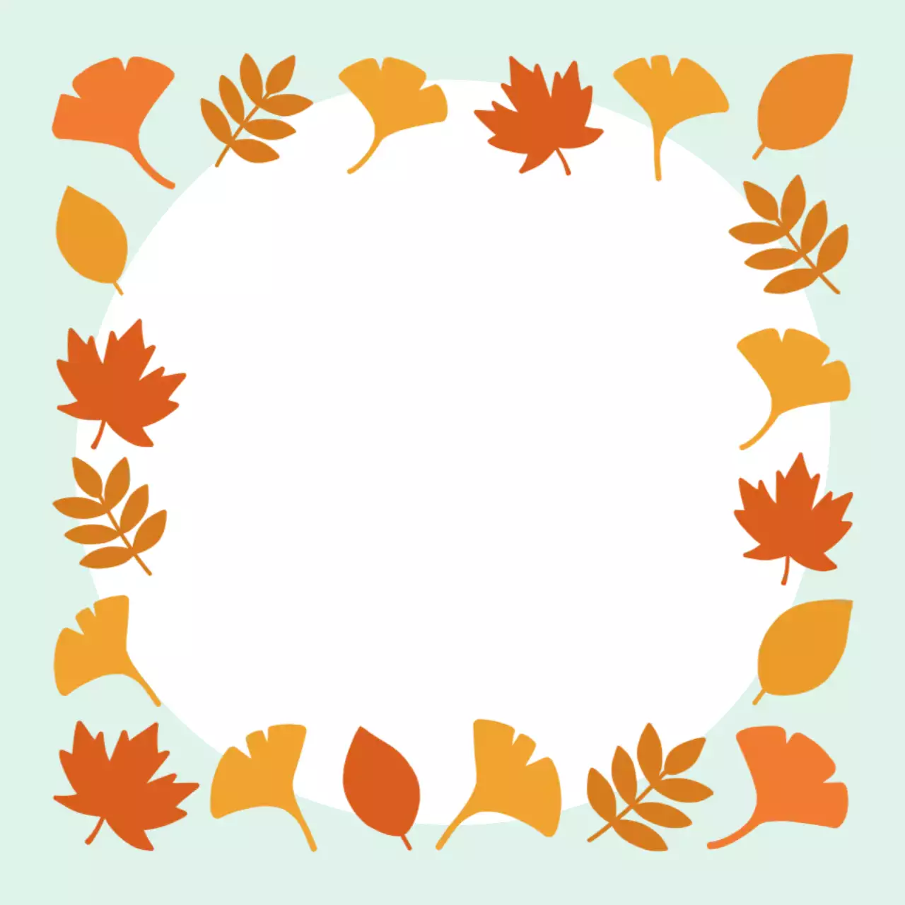 민트색의 심플한 가을 굿즈