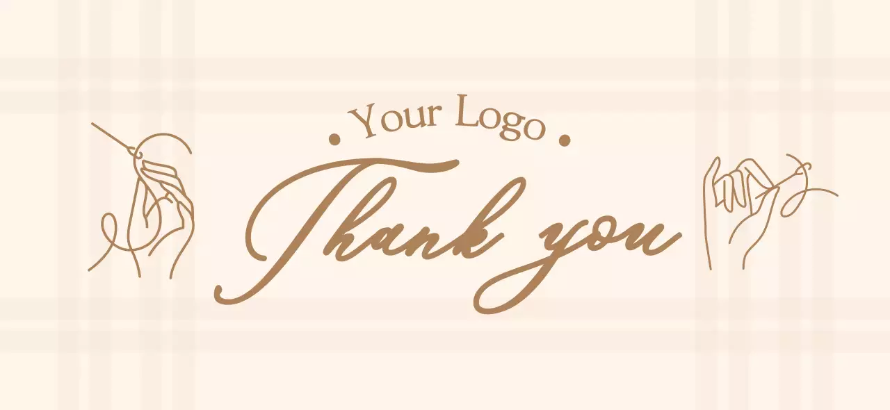 ベージュ 手書き 感謝カード ポスター 衣類パターン