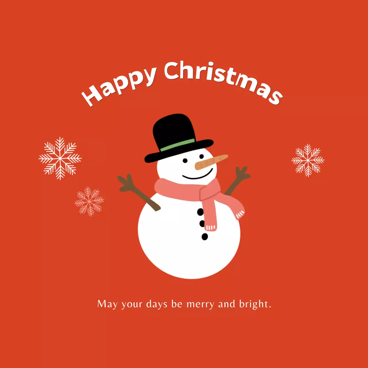 빨강 심플 크리스마스 인사