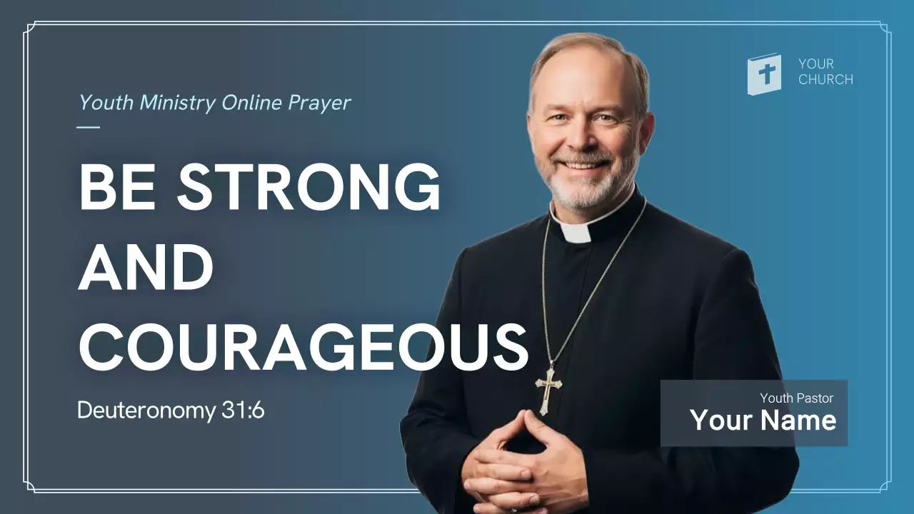 Blue Modern Ministry Announcement Thumbnail