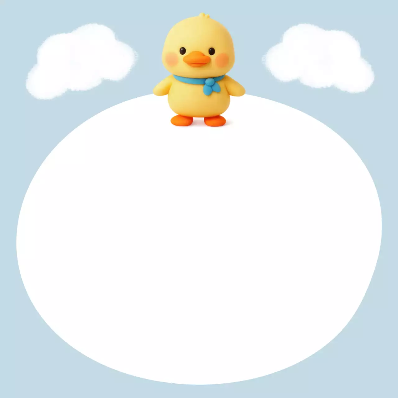 하늘색 아기자기한 오리 굿즈