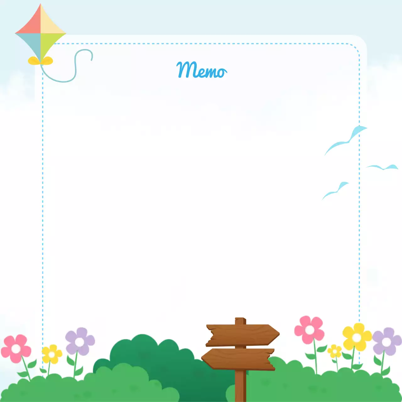 Memo Hijau Menyenangkan untuk Catatan Harian