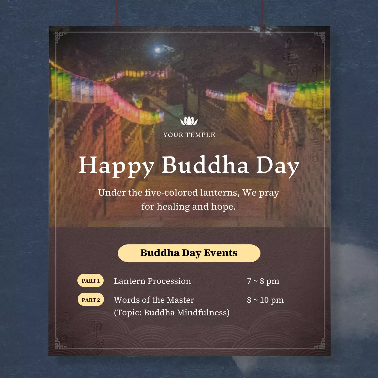 Grey Buddhist Meditation Announcement