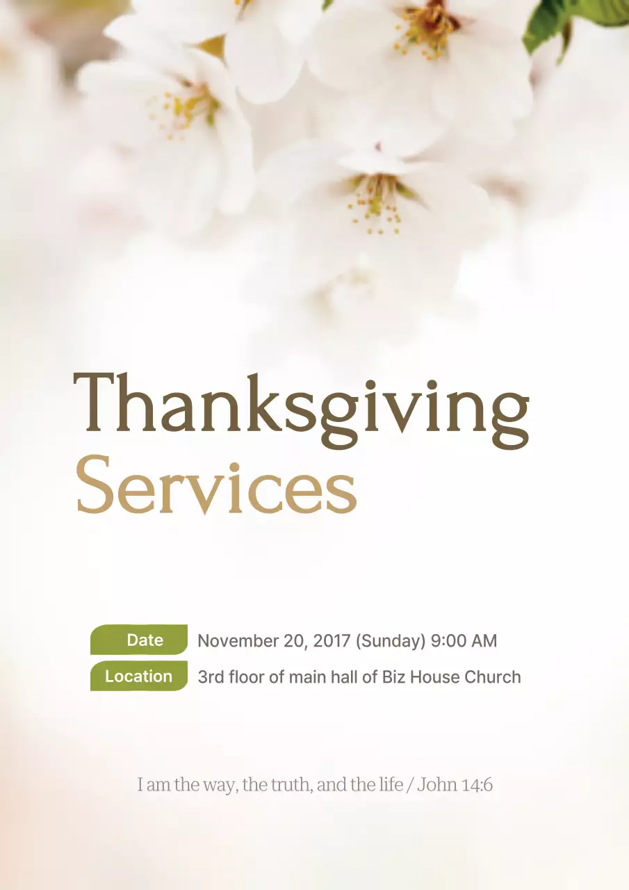 thông báo lễ tạ ơn thanh lịch màu be