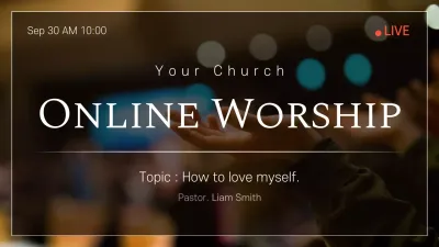 Brown Modern Worship Announcement Thumbnail