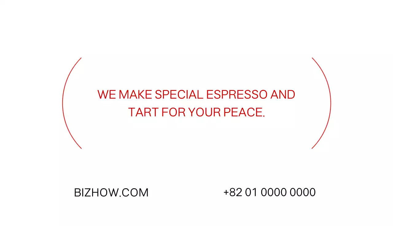 강렬한 포인트 컬러가 눈에 띄는 영문 명함