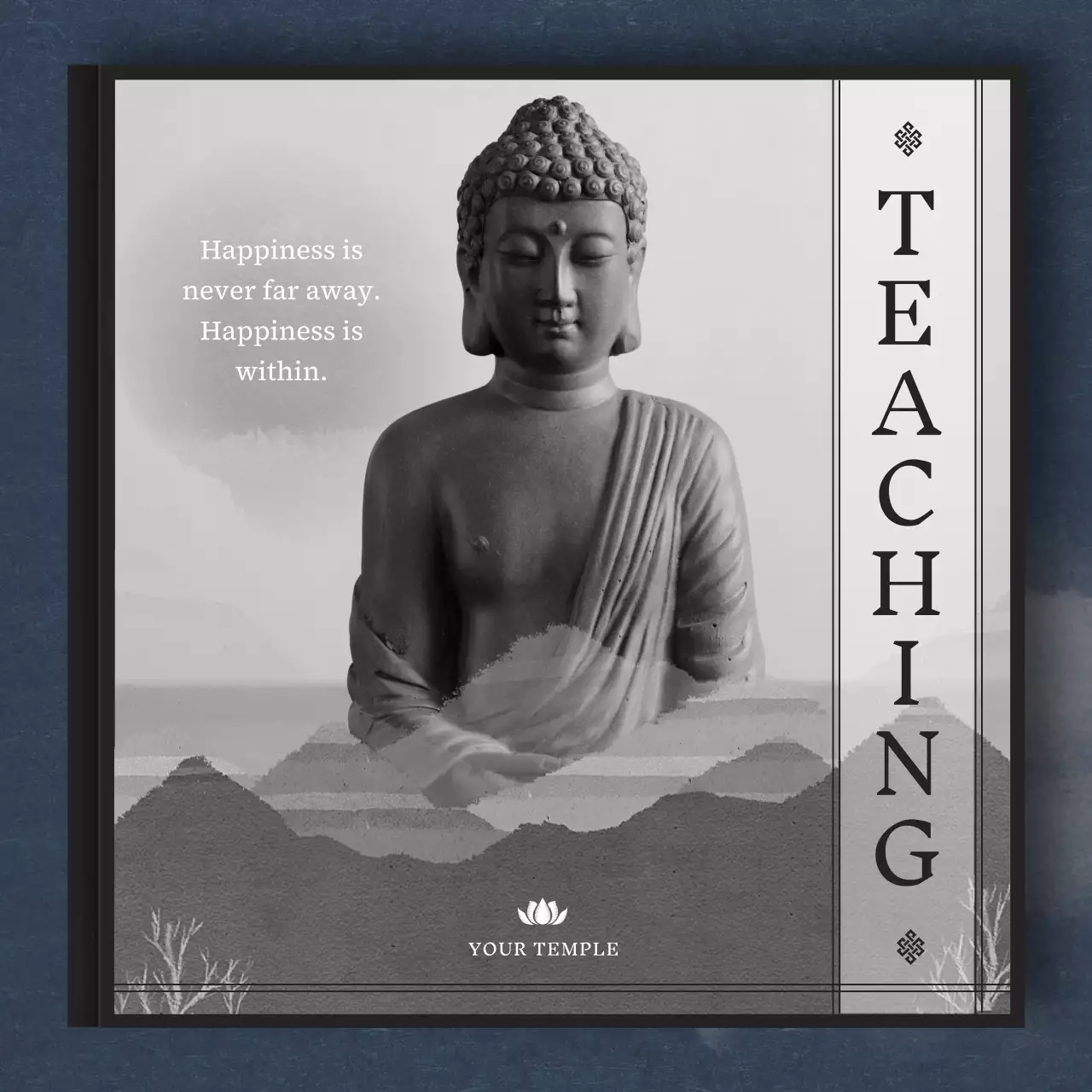 Grey Buddhist Meditation Announcement