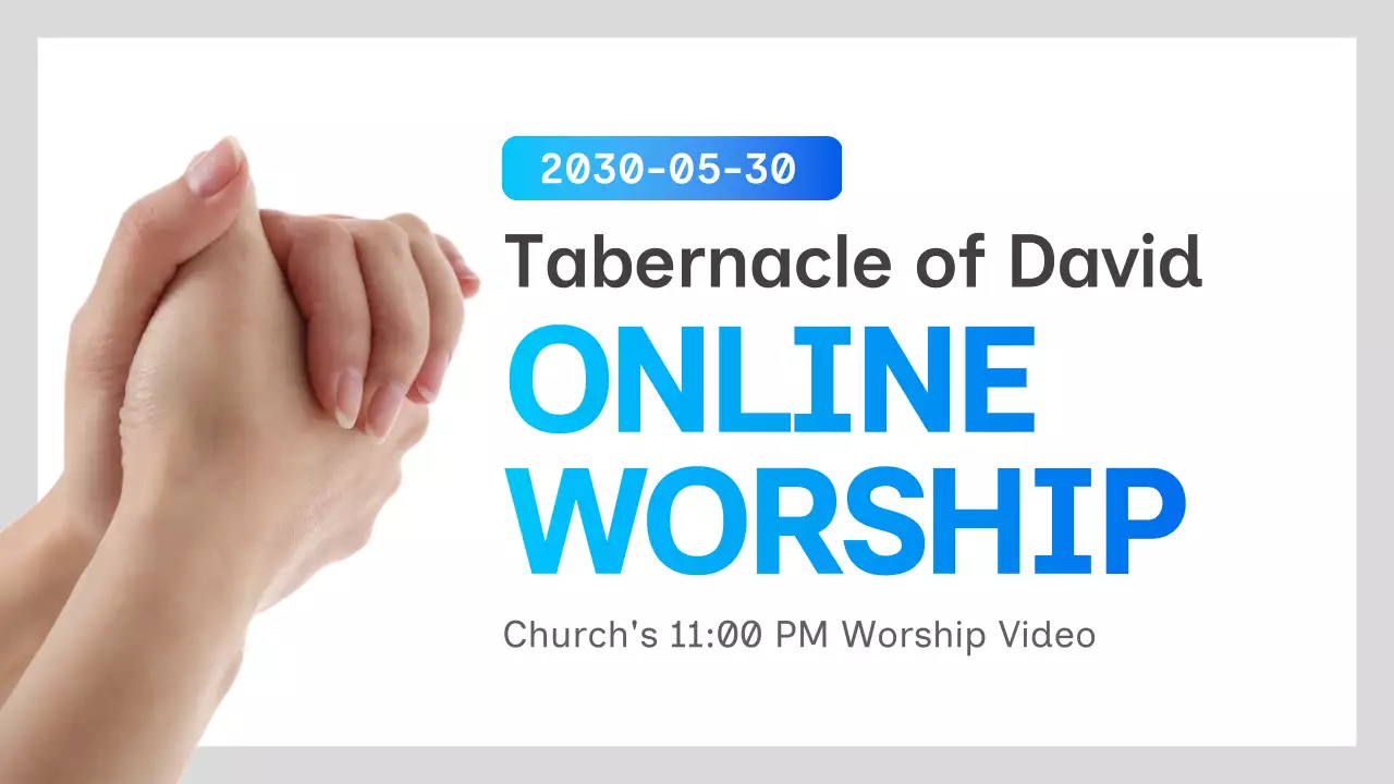 White Minimal Worship Announcement YouTube Thumbnail