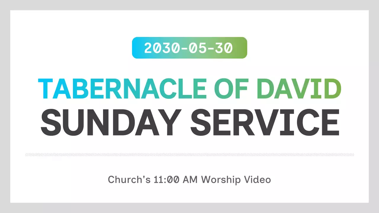 White Minimal Worship Announcement YouTube Thumbnail