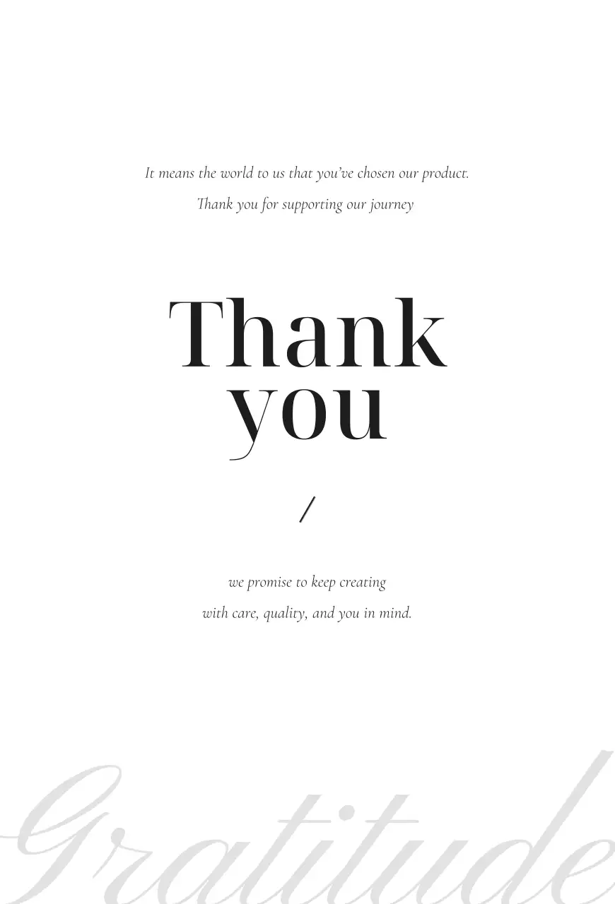 白黒 シンプル サンキューカードシンプルモダン