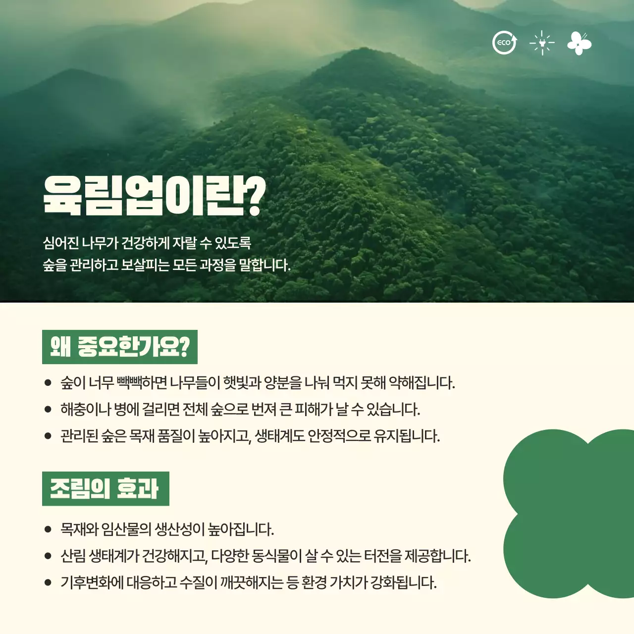 초록 깔끔 환경 보호 홍보